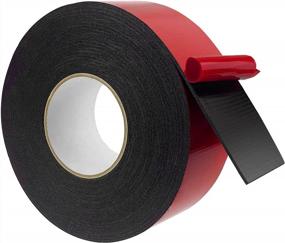 img 4 attached to 2In Wide 33Ft Long PE Foam Double-Sided Adhesive Tape - Super Strong Outdoor/Indoor Seal Strip For Automotive Mounting, Weatherproof Decorative & Trim Car Strips, Photo Frames