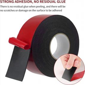 img 2 attached to 2In Wide 33Ft Long PE Foam Double-Sided Adhesive Tape - Super Strong Outdoor/Indoor Seal Strip For Automotive Mounting, Weatherproof Decorative & Trim Car Strips, Photo Frames