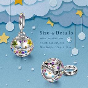 img 3 attached to White Gold NINAQUEEN 925 Sterling Silver Christmas Gifts Bead Charms - 5A Cubic Zirconia & Hand-Applied Enamel, Jewelry Box Included!