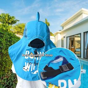 img 1 attached to Summer Sun Protection Bucket Hat For Boys & Girls - Duoyeree Kids Large Brimmed Fisherman Animal Hat