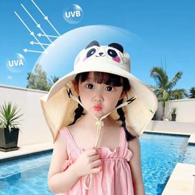img 2 attached to Summer Sun Protection Bucket Hat For Boys & Girls - Duoyeree Kids Large Brimmed Fisherman Animal Hat