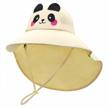 summer sun protection bucket hat for boys & girls - duoyeree kids large brimmed fisherman animal hat logo