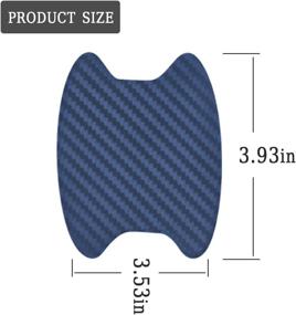 img 3 attached to Blue Carbon Fiber Car Door Handle Sticker Set - Ultimate Protection for Your Car Handles