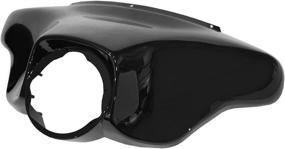 img 1 attached to 🏍️ XMT-MOTO Vivid Black Front Batwing Upper Outer Fairing: Perfect Fit for 1996-2013 Harley Davidson Touring Electra Glide, Street Glide, and Trike Models