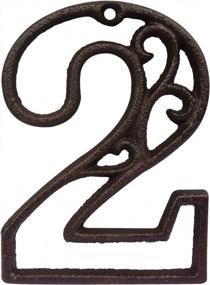 img 3 attached to Rustic Cast Iron House Numbers - Large 4.6 Inch Height For Home Address (Number 2) - Decorative And Functional For Better Curb Appeal