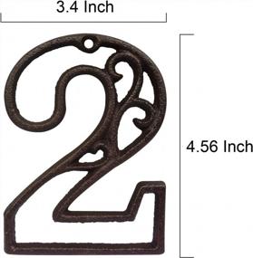 img 2 attached to Rustic Cast Iron House Numbers - Large 4.6 Inch Height For Home Address (Number 2) - Decorative And Functional For Better Curb Appeal