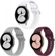 upgrade your galaxy watch with nanw's 3-pack silicone sport bands for 42mm, 46mm, 40mm, 44mm, and 41mm watches logo