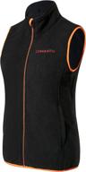 stay warm in style: conqueco women's heated fleece vest with rechargeable battery logo