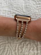 img 1 attached to Rose Gold Bling Diamond Rhinestone Apple Watch Band - Compatible With Series 8 7 6 5 4 3 2 1 SE (38Mm/40Mm/41Mm) review by Manni Diaz