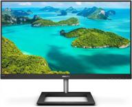 upgrade your display with philips 278e1a frameless monitor: 4k resolution, flicker-free, built-in speakers, blue light filter, hdmi connectivity, led flat screen logo