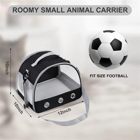 img 3 attached to 🐾 Portable Small Animal Cage Carrier Bag - LWYMX Guinea Pig, Hamster, Hedgehog, Rat & More Pet Carrier