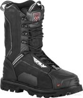 👢 fly racing boulder snow boot - black (size 11) logo