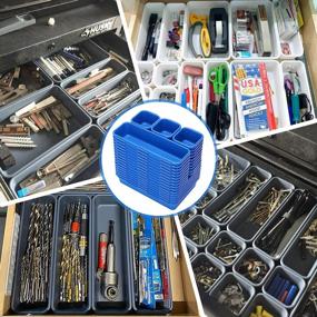 img 1 attached to Organize Your Tools In Style With 42 Pack Tool Box Organizer Tool Tray Dividers And Rolling Cabinet Cart In Blue - Perfect For Hardware, Parts, Screws, Nuts And Small Tools Storage And Organization!