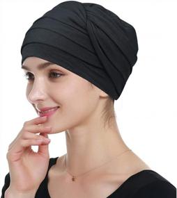 img 1 attached to Comforting And Stylish: Bamboo Head Wraps For Chemotherapy Patients