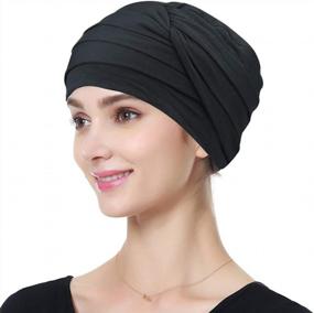 img 4 attached to Comforting And Stylish: Bamboo Head Wraps For Chemotherapy Patients
