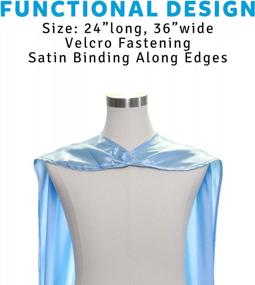 img 3 attached to Everfan Superhero Capes For Kids Child Super Hero Cape Cape Costume For Children Polyester Satin