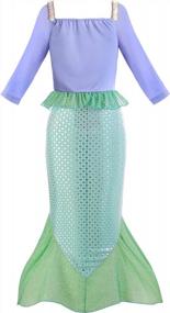 img 1 attached to Glittering Mermaid Costume For Little Girls – ReliBeauty'S Sequin Dress Collection