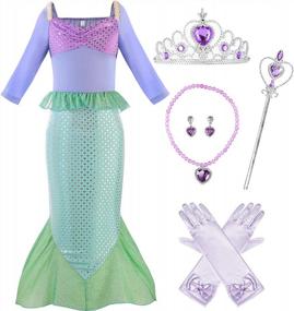 img 4 attached to Glittering Mermaid Costume For Little Girls – ReliBeauty'S Sequin Dress Collection