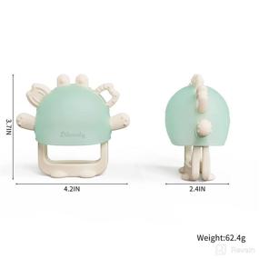 img 3 attached to 🦀 Dilovely Silicone Baby Teething Toys Crab Teether: A BPA-Free Solution for Soothing Teething Pain in Infants 0-12 Months - 2 Pack, Blue Green