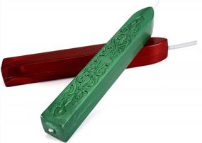 img 2 attached to 12-Piece Antique Metallic Green And Red Sealing Wax Sticks With Wicks - Perfect For Wax Seal Stamp And Manuscript Sealing