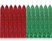 12-piece antique metallic green and red sealing wax sticks with wicks - perfect for wax seal stamp and manuscript sealing logo