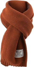 img 4 attached to Kids Winter Infinity Scarf: Knit Cotton Neck Warmer For Boys & Girls Ages 3-15