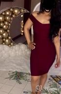 img 1 attached to Women'S Off Shoulder Bandage Dress Bodycon Cocktail Wedding Guest Gown review by Theresa Brown
