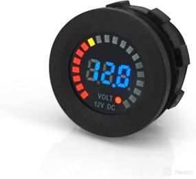 img 4 attached to 🌊 Waterproof 12V DC Voltmeter: Color LED Digital Display for Marine Car Motorcycle Truck Boat RV - Battery Tester, Direct Installation/Panel Replacement