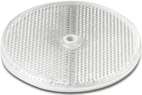 img 1 attached to 🚍 Clear Round Front Reflector White Pack of 5 for Trailers Fence Gate Posts - 3.165 Ø