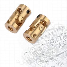 img 1 attached to Hilitand 2Pcs Brass Motor Coupling Set With Universal Joints And Hex Wrench