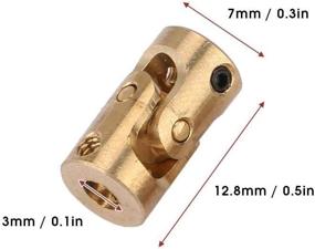 img 3 attached to Hilitand 2Pcs Brass Motor Coupling Set With Universal Joints And Hex Wrench
