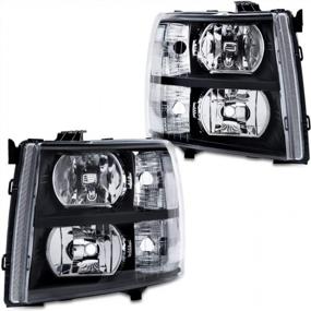 img 4 attached to Enhance Visibility And Style With CHEDA Headlights For Chevy Silverado 2007-2013 Models - Chrome Housing And Smoky Lens With Clear Reflector Option