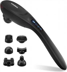 img 4 attached to Cordless Handheld Back Massager With 6 Speeds, 6 Modes, And 6 Massage Nodes - Rechargeable Electric Neck & Muscle Tension Relief For Home & Office Pain