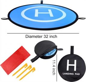 img 1 attached to KINBON 30'' Universal Waterproof Fast-Fold Drone Landing Pad - Double Sided Quadcopter Pads For DJI Spark Mavic Pro Phantom 2/3/4 Pro Inspire 2/1 3DR Solo RC Drones Helicopter.