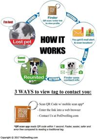 img 3 attached to 🐾 Lightweight QR Code Scannable Pet ID Tag with Online Pet Profile, Instant Email Alert, and Scanned Location Map – Ideal for Dogs, Cats, and All Pets! (Sapphire Blue)