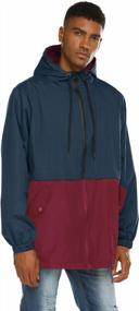 img 1 attached to Men'S Lightweight Raincoat Waterproof Active Outdoor Hooded Rain Jacket Trench Coats
