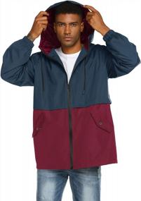 img 4 attached to Men'S Lightweight Raincoat Waterproof Active Outdoor Hooded Rain Jacket Trench Coats