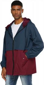 img 2 attached to Men'S Lightweight Raincoat Waterproof Active Outdoor Hooded Rain Jacket Trench Coats
