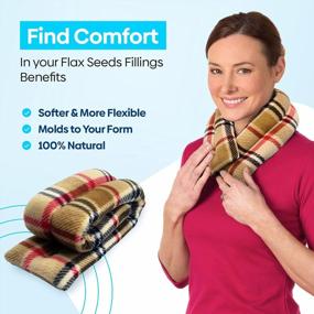 img 3 attached to Soothe Your Aches With SunnyBay Microwavable Heating Pad - Neck & Shoulder Wrap, London Plaid Design - Versatile, Weighted Beanbag For Instant Pain Relief!