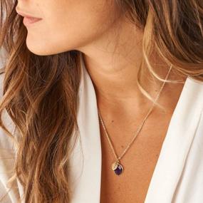 img 3 attached to Dazzle With The Me&Hz Dainty Birthstone Necklace: Personalized 14K Gold Filled Pendant For Girls And Women - Perfect Gift Option For Birthdays And Valentines' Day
