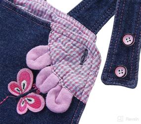 img 2 attached to 👖 Adorable KIDSCOOL SPACE Baby Girl Jean Overalls: Toddler Denim Bunny Outfit, Perfect for Your Little One!