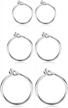 925 sterling silver small hoop earrings set for women and girls - 3 pairs sleeper earrings with piercing jewelry in 6mm, 8mm, and 10mm sizes logo