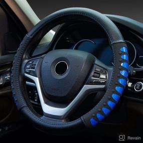 img 3 attached to Steering Wheel Leather Anti Slip Design Interior Accessories