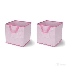 img 2 attached to Delta Children 12 Piece Foldable Storage Cubes/Bins in Subtle Pink Shade
