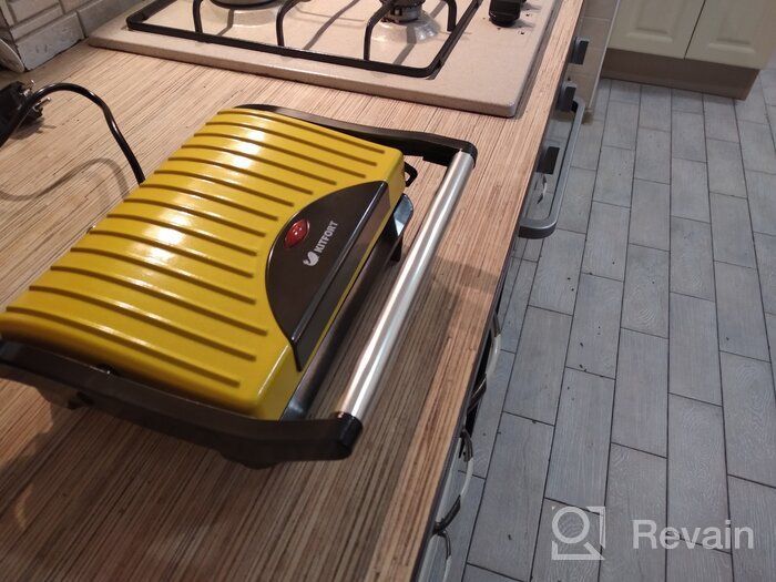 img 3 attached to Sandwich maker Kitfort KT-1609 Panini Maker, red review by Czeslawa Gorska ᠌