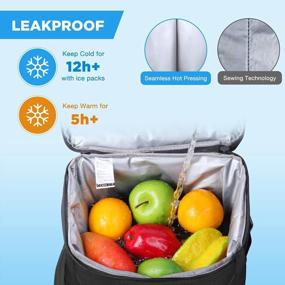 img 2 attached to 35 Can Leakproof Insulated Ice Backpack With Picnic Mat - Perfect For Lunch, Travel, Camping & Hiking!