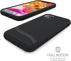 img 2 attached to Тонкий защитный силиконовый противоударный чехол для IPhone Pro 11 Max (2019) — Blackest Black | Серия Snugg Pulse