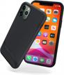 slim protective silicone shockproof case for iphone pro 11 max (2019) - blackest black | snugg pulse series logo