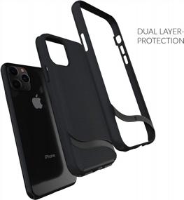 img 3 attached to Тонкий защитный силиконовый противоударный чехол для IPhone Pro 11 Max (2019) — Blackest Black | Серия Snugg Pulse