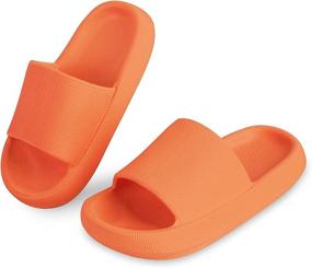 img 4 attached to 🩴 Comfortable and Durable Menore Bathroom Slippers for Boys - Cushioned Thickened Sandals